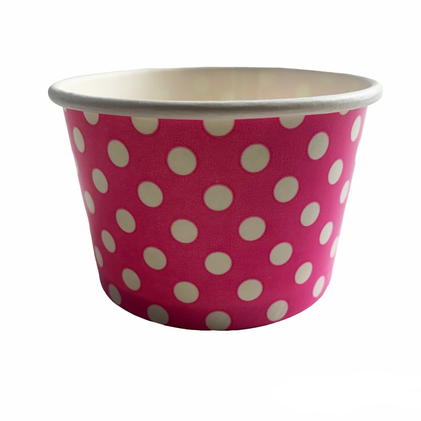 Heyiwell 1000PC/Case 4OZ Polka Dot Pink Paper Ice Cream Cups,Disposable Dessert Cups Hot and Cold Food Paper Cups