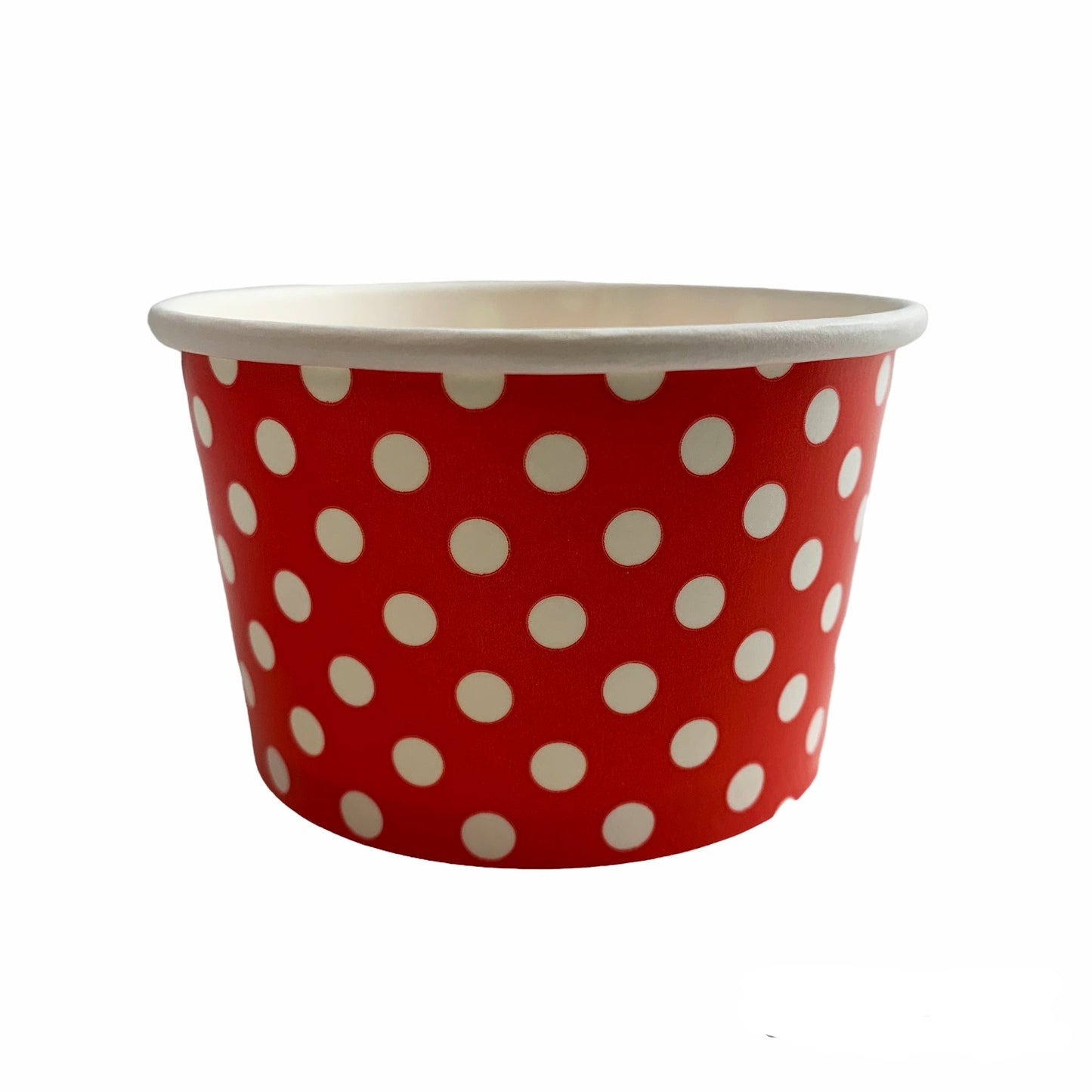 Heyiwell 1000PC/Case 6 OZ Polka Dot Red Paper Ice Cream Cups, Disposable Dessert Cups for Hot and Cold Food