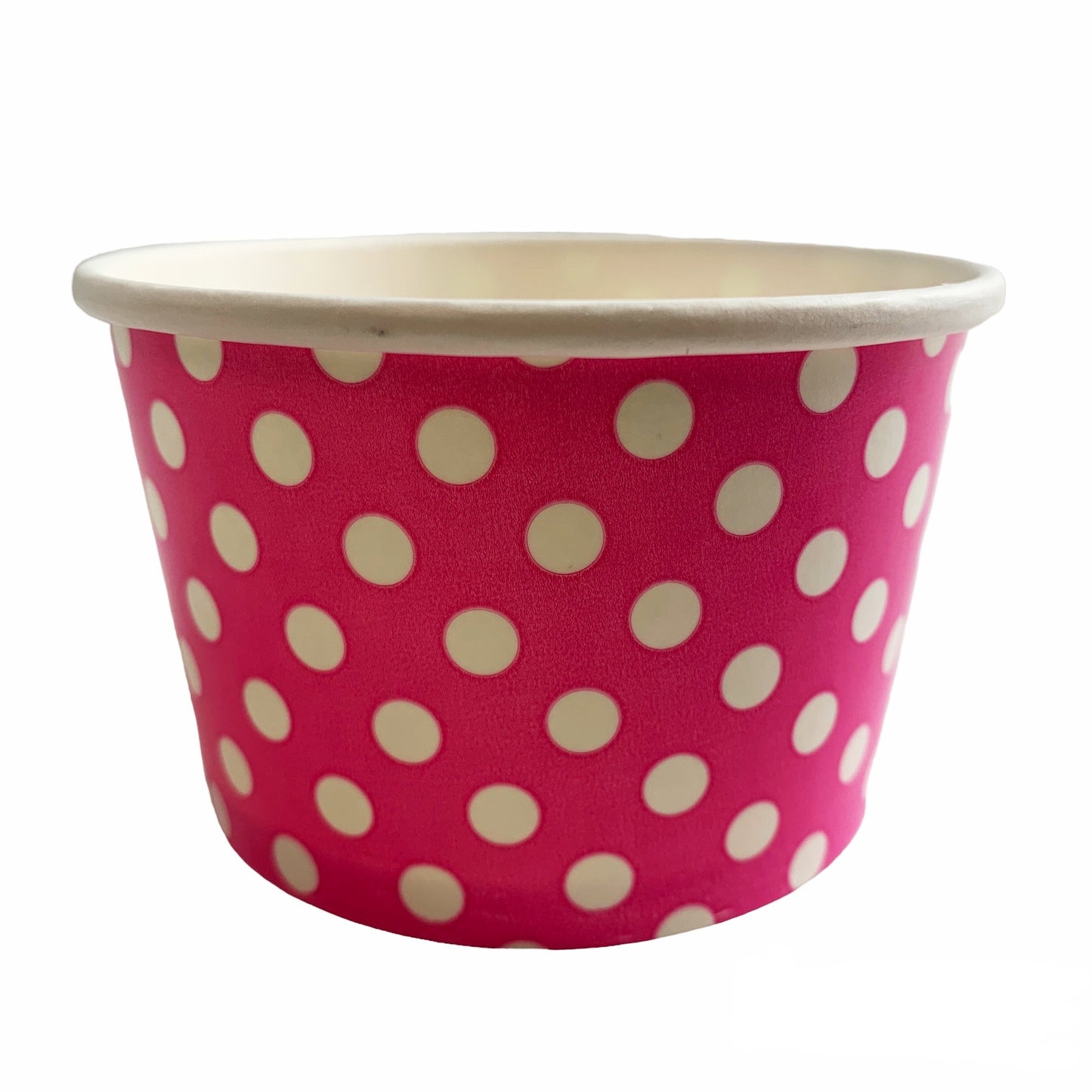 Heyiwell 1000PC/Case 6 OZ Polka Dot Pink Paper Ice Cream Cups, Disposable Dessert Cups for Hot and Cold Food