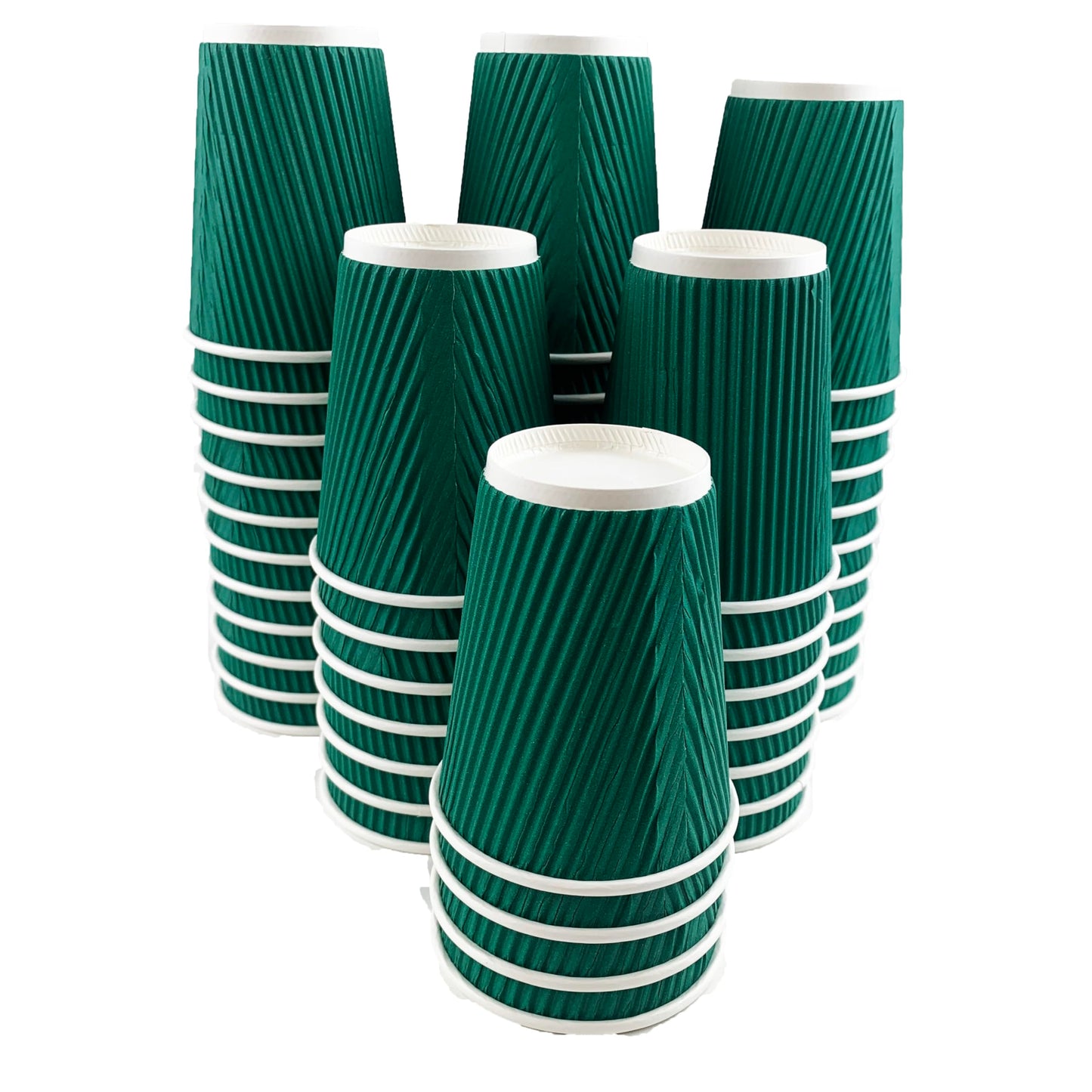 Heyiwell 8 oz Insulated Ripple Paper Hot Cup 500 Piece/Case