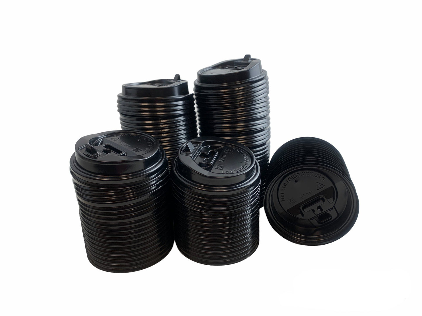 Heyiwell 8 oz Black Disposable Plastic Dome Lids, Hot Paper Cup Lids 1000 Count/Case