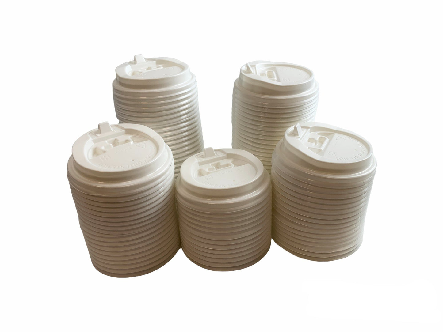 Heyiwell 8 oz White Disposable Plastic Dome Lids, Hot Paper Cup Lids 1000 Count/Case