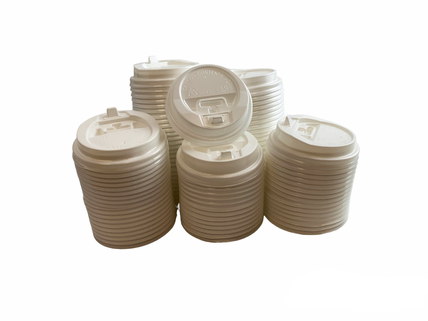 Heyiwell 8 oz White Disposable Plastic Dome Lids, Hot Paper Cup Lids 1000 Count/Case