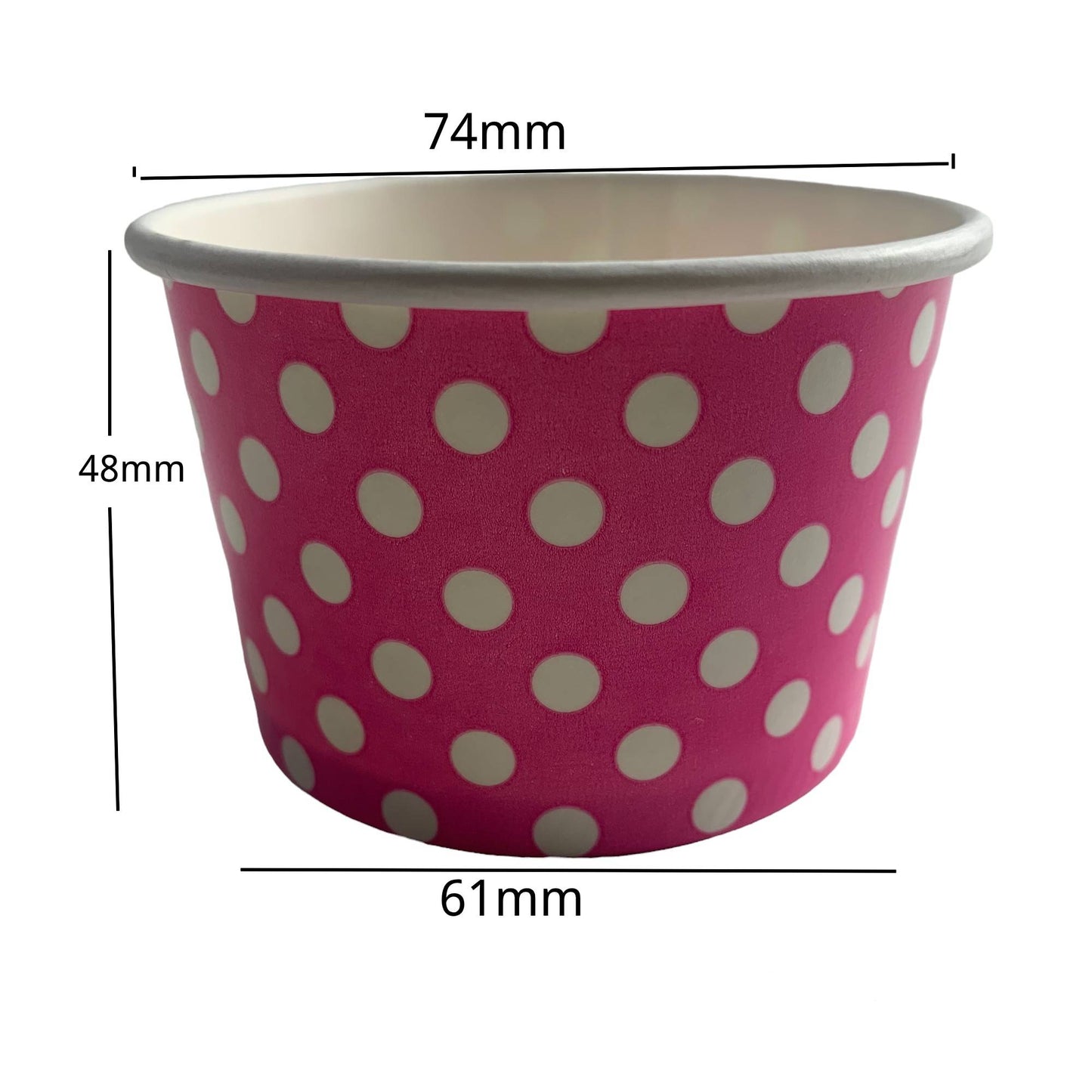 Heyiwell 1000PC/Case 4OZ Polka Dot Green Paper Ice Cream Cups,Disposable Dessert Cups Hot and Cold Food Paper Cups